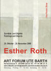 Affiche Esther Roth galerie Ute Barth Zurich 2008