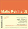 Invitation Card MATIS REINHARDT @ Gallery ART FORUM UTE BARTH, Zurich
